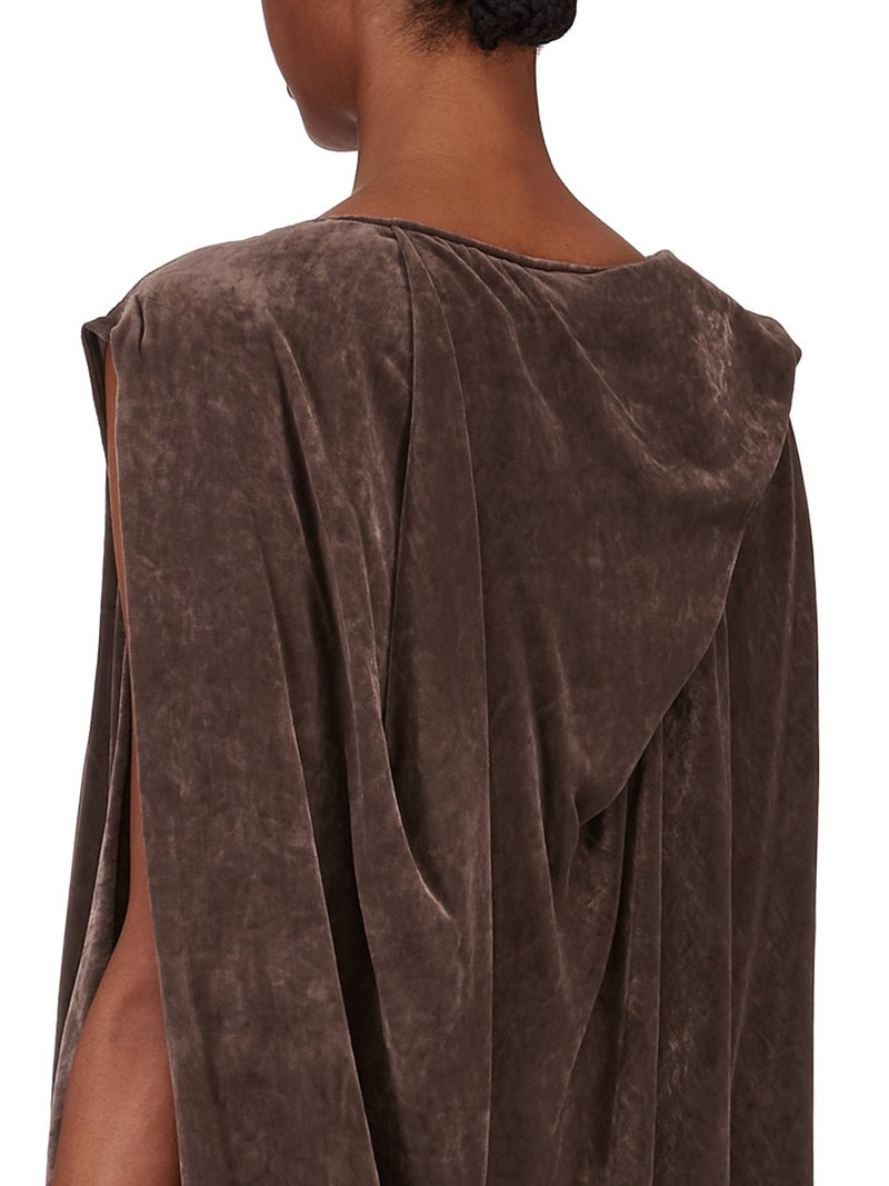 Rick Owens draped cowl-neck dress outlook