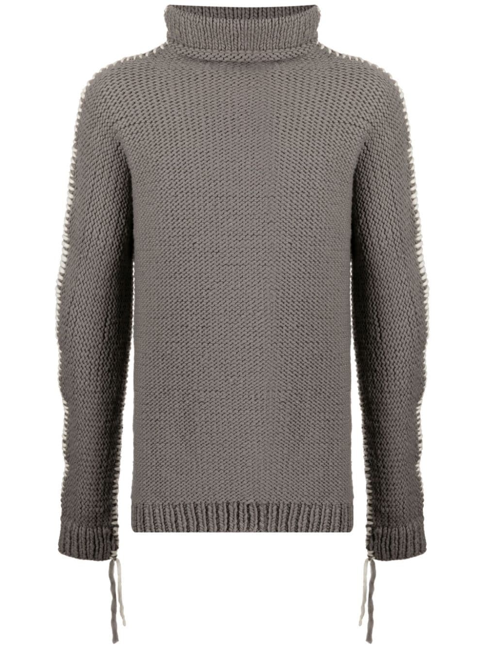 WHIPSTITCH-DETAIL MERINO JUMPER - 1
