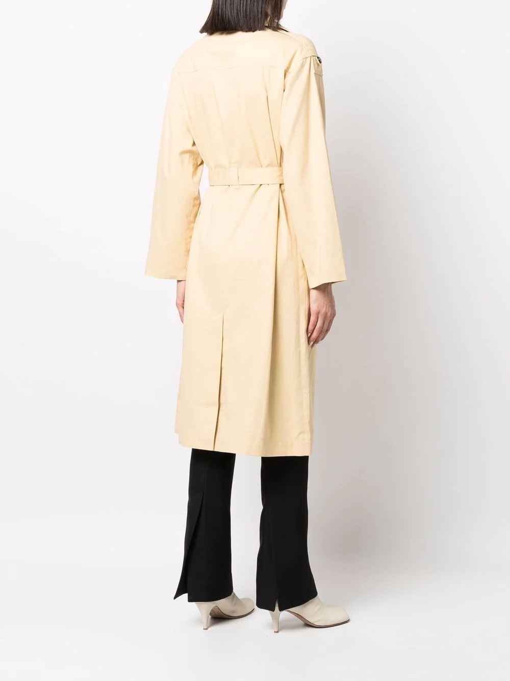 tied-waist trench coat - 4