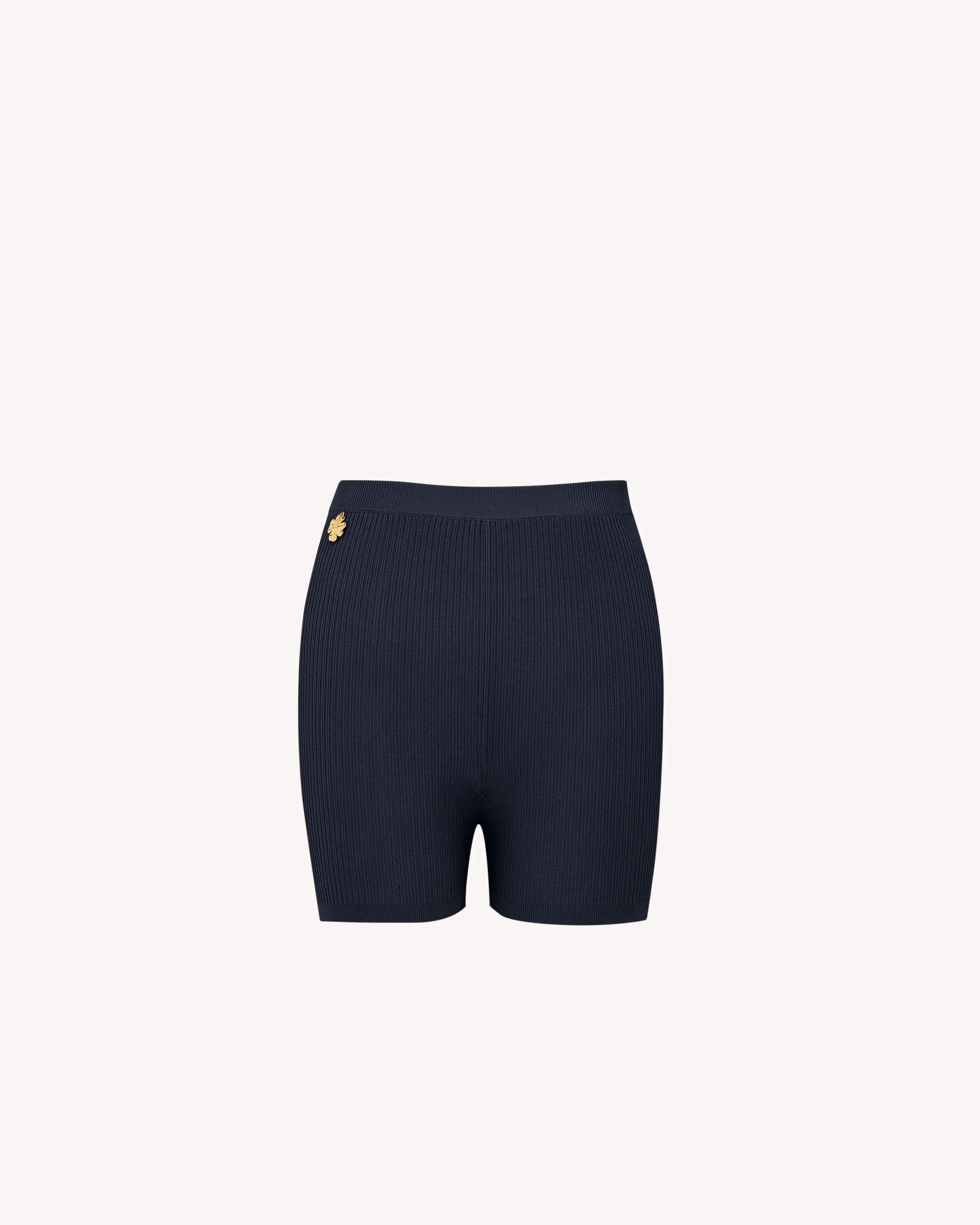 RIB-KNIT CYCLING SHORTS - 1