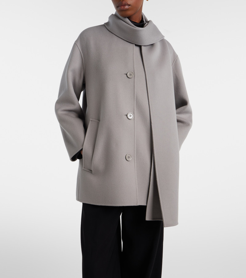 'S Max Mara Scarf-detail virgin wool coat outlook
