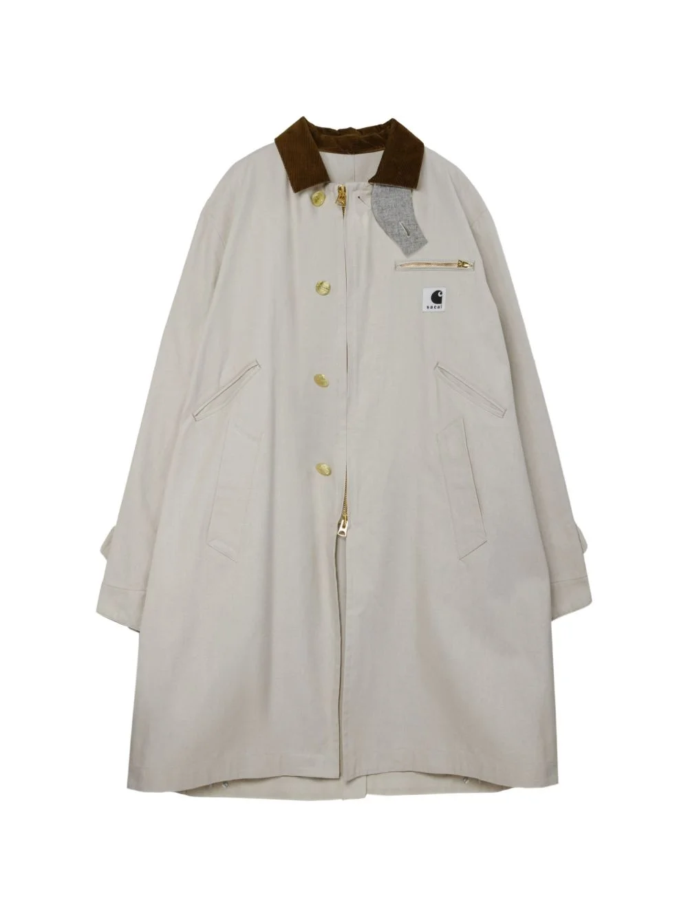 x Sacai logo trench coat - 1