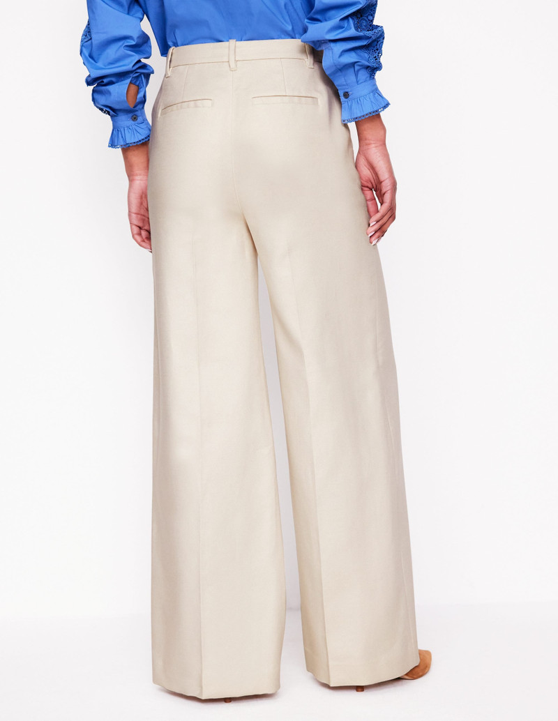 Wide Flare Pants-Sandpiper Beige 4