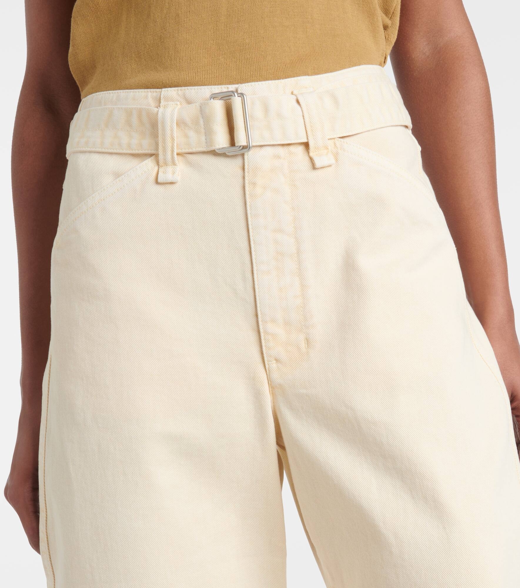 Belted barrel-leg jeans - 4