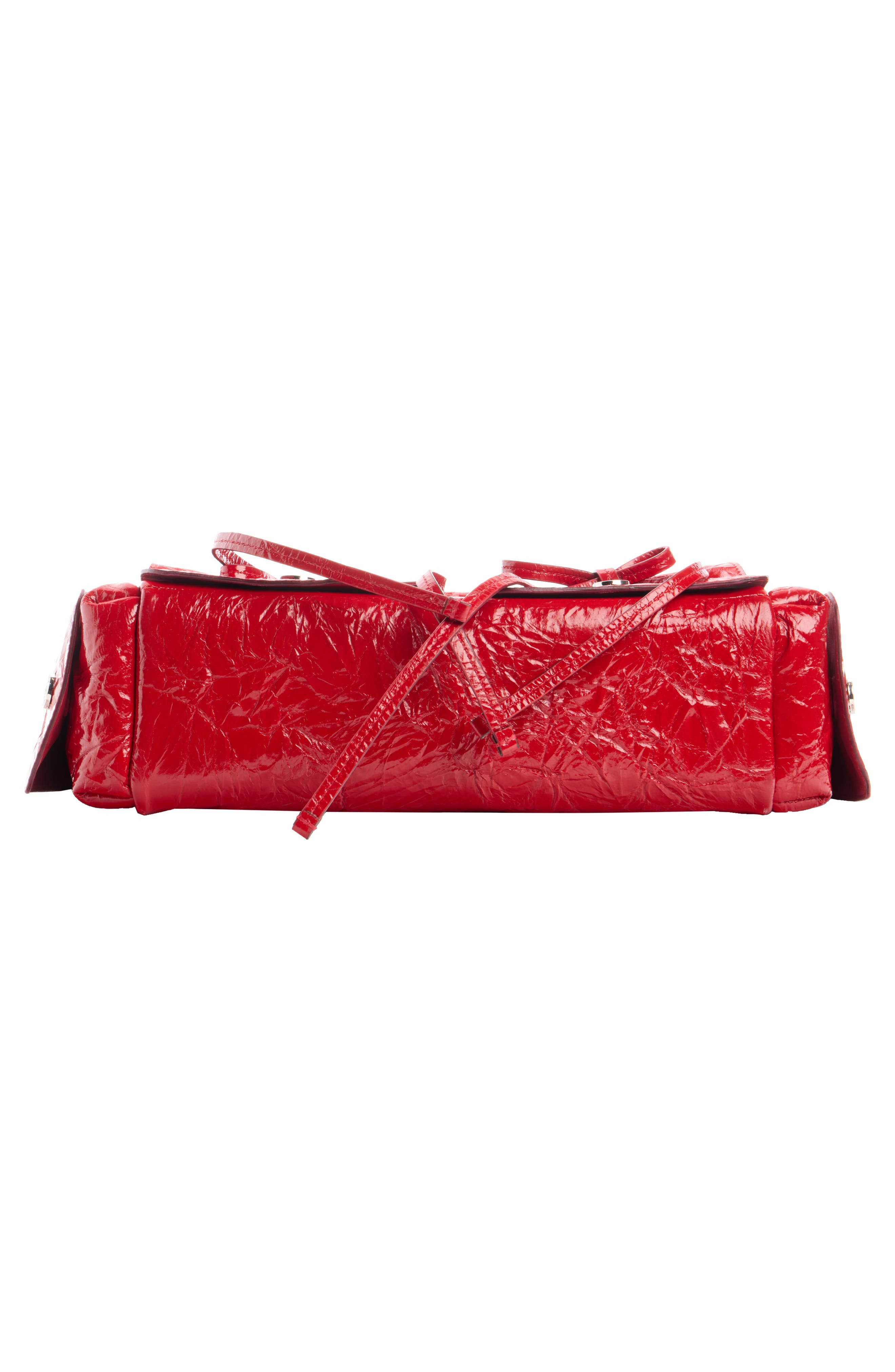Acne Studios Multipocket Crinkle Patent Leather Top Handle Bag in Red at Nordstrom - 5