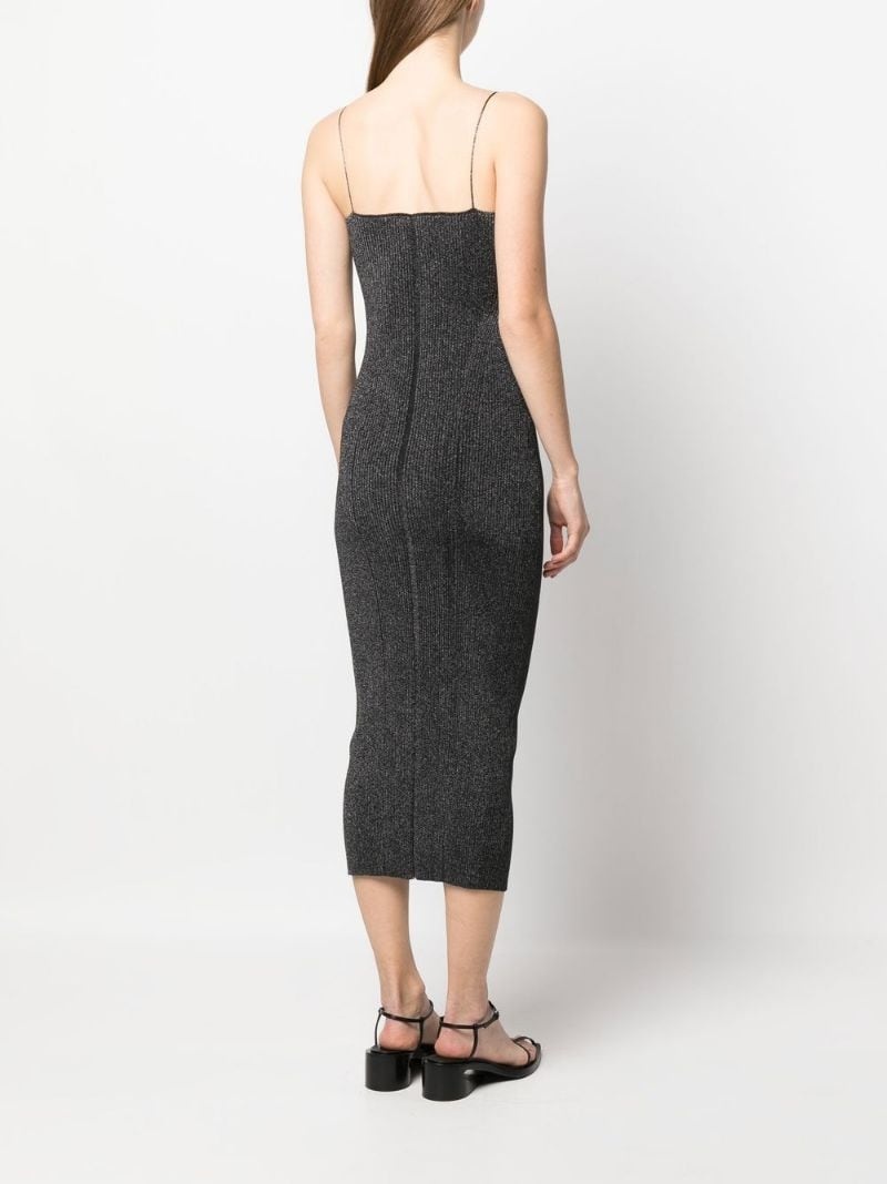 ribbed-knit midi dress - 4