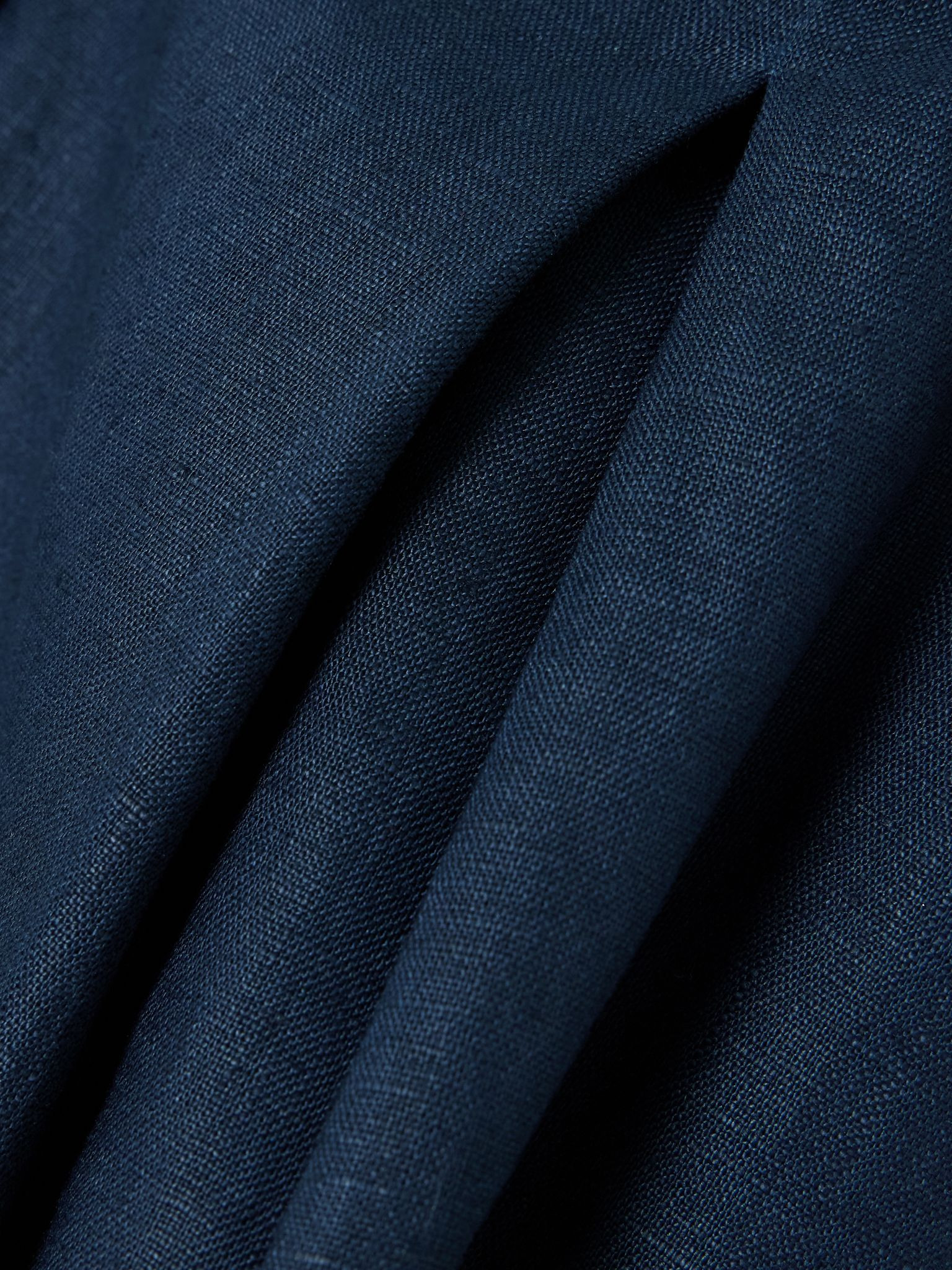 Una Metafora pleated linen wide-leg pants Navy - 4