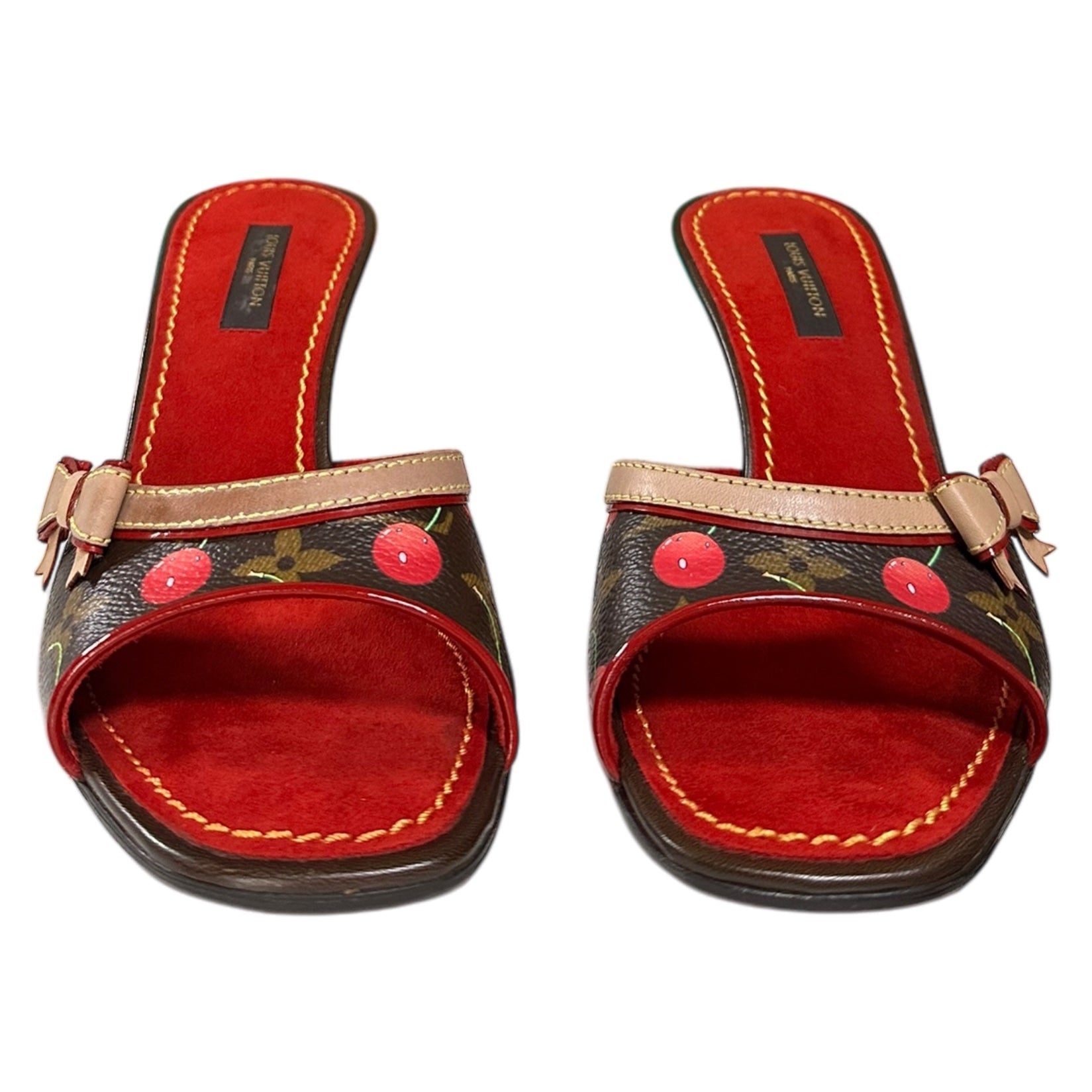 LOUIS VUITTON × TAKASHI MURAKAMI Spring Summer 2005 Cherry Monogram Sandals - 2
