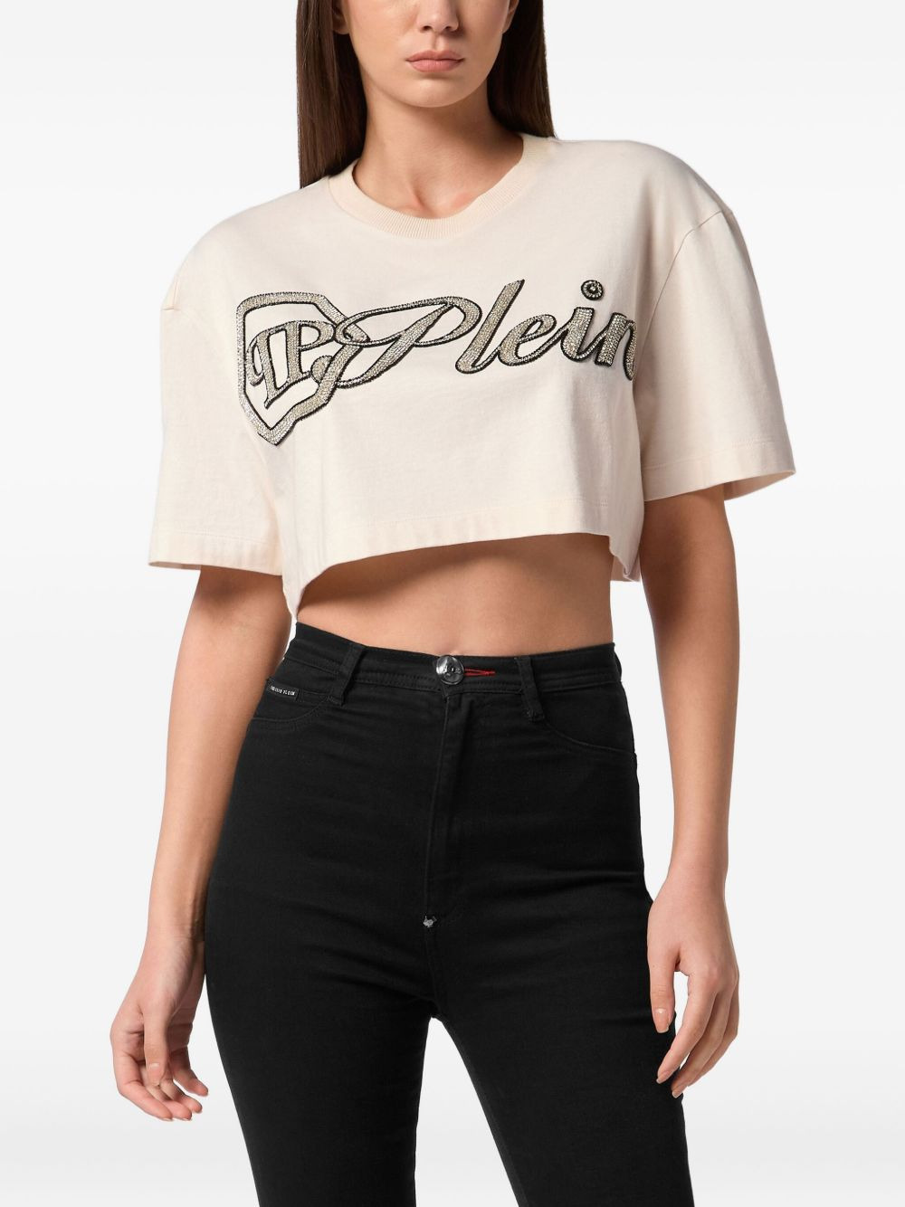 Crystal Signature cropped T-Shirt - 2