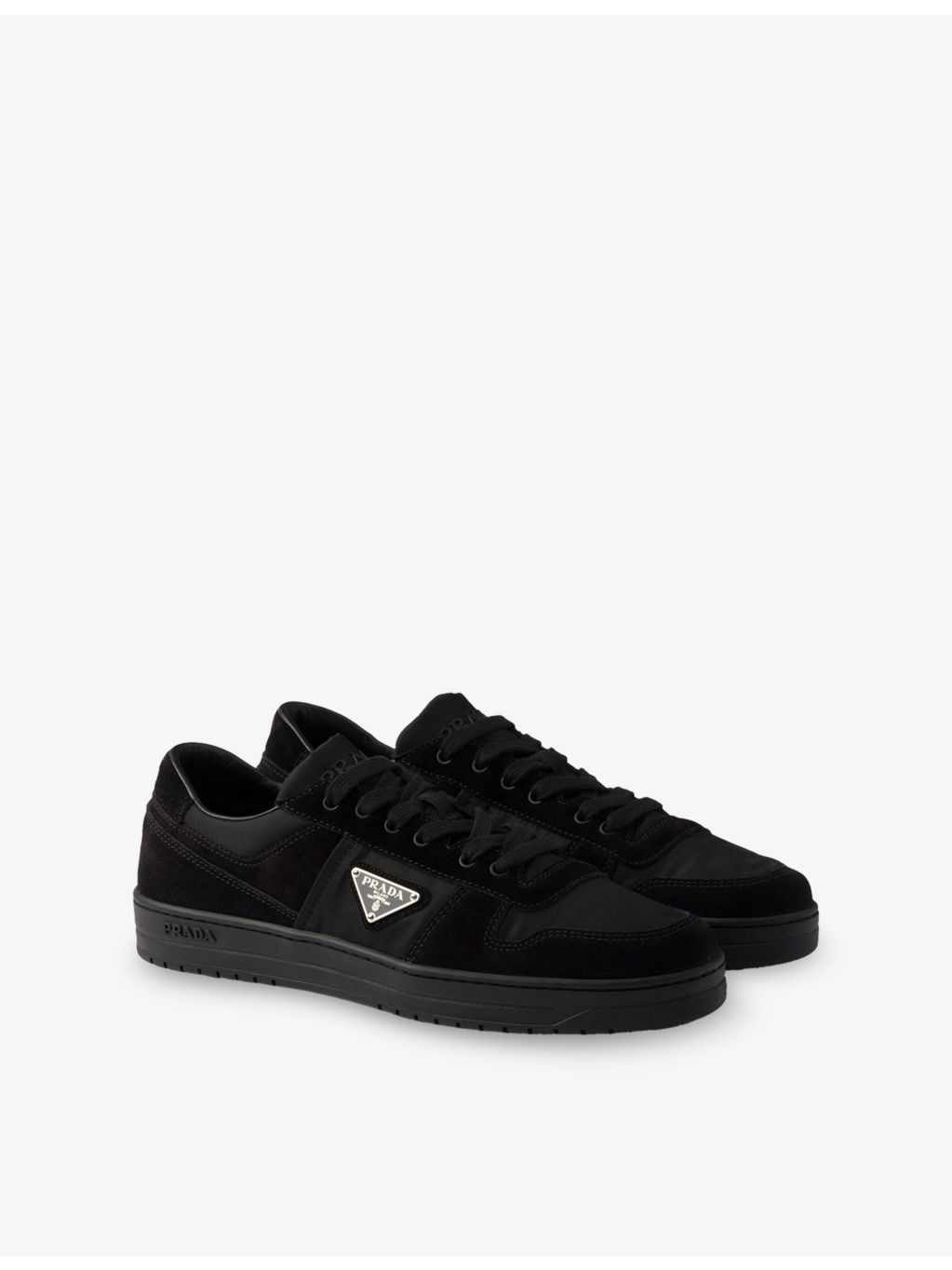 Downtown Re Nylon And Suede Trainers - 4