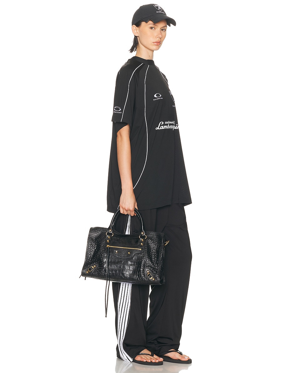 Le City Medium Croc Embossed Bag - 2