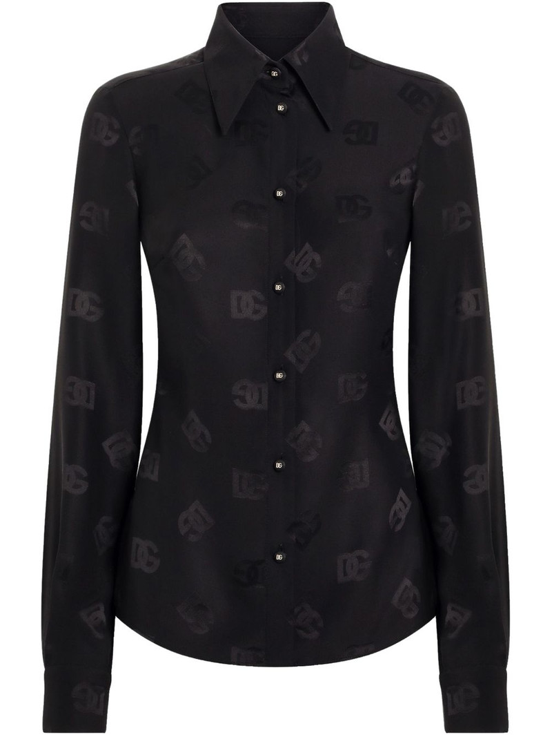 logo jacquard shirt 1