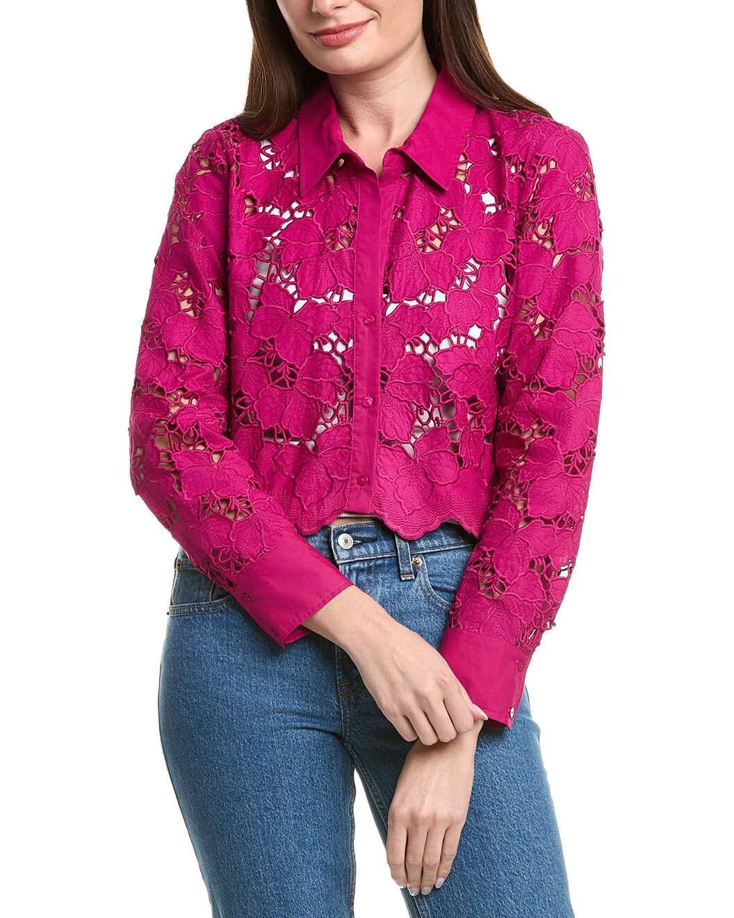 L’AGENCE Seychelle Cropped Button-Down - 1