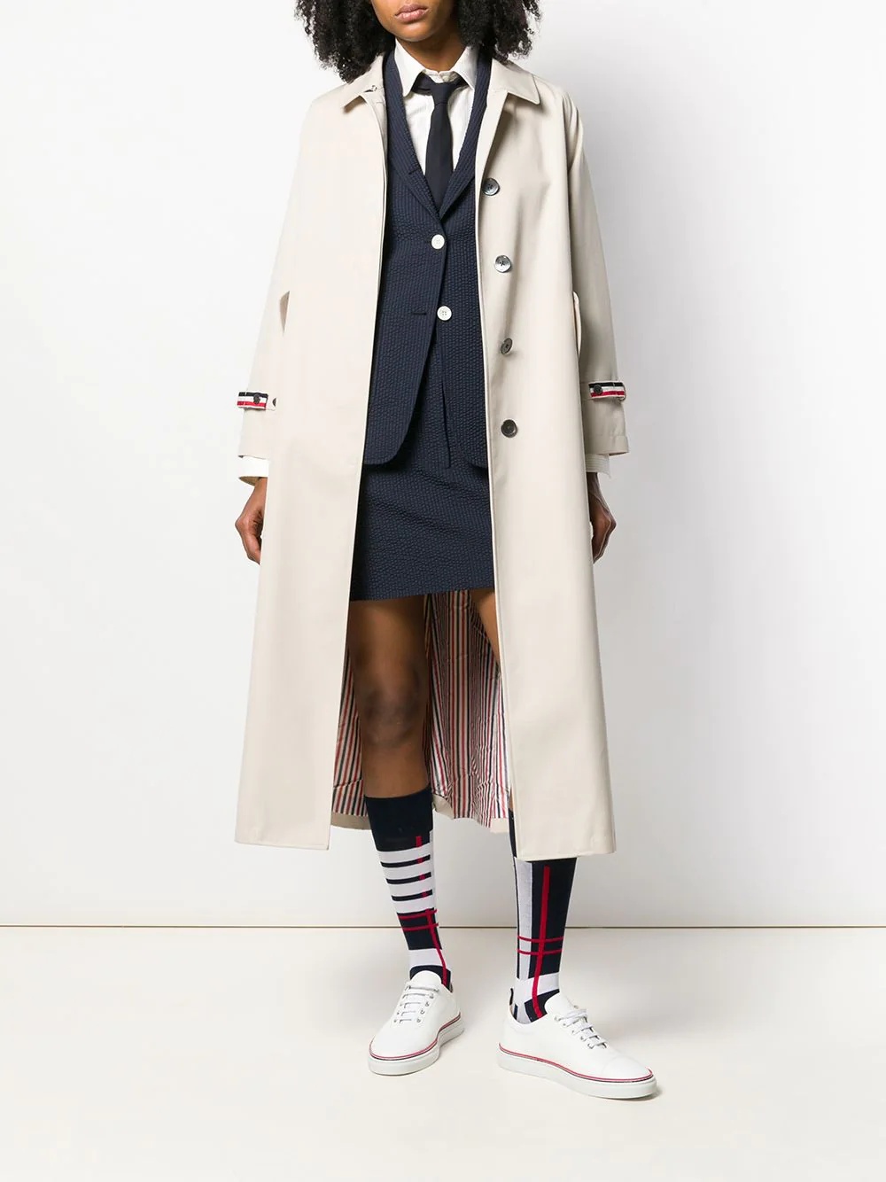 raglan-sleeve waterproof trench overcoat - 2