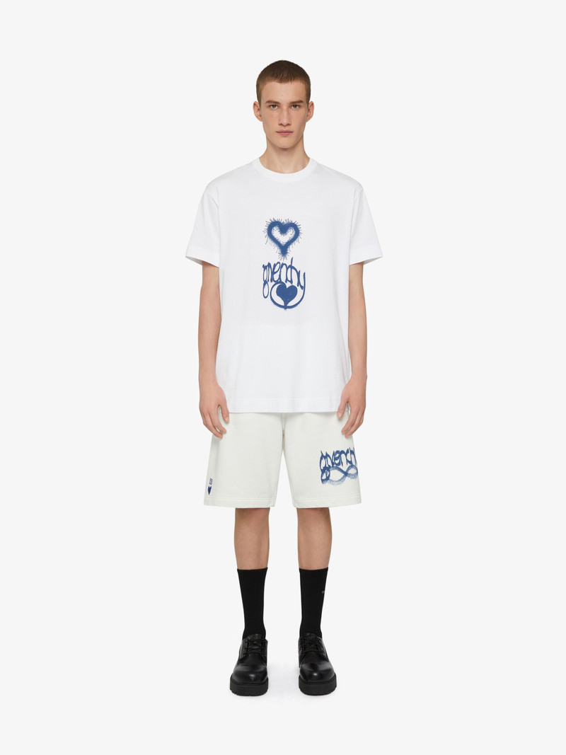 Givenchy BERMUDA SHORTS IN FLEECE WITH GIVENCHY LNFINITY PRINT outlook