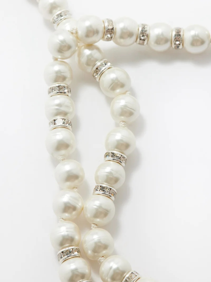 Gucci White Faux Pearls Necklace