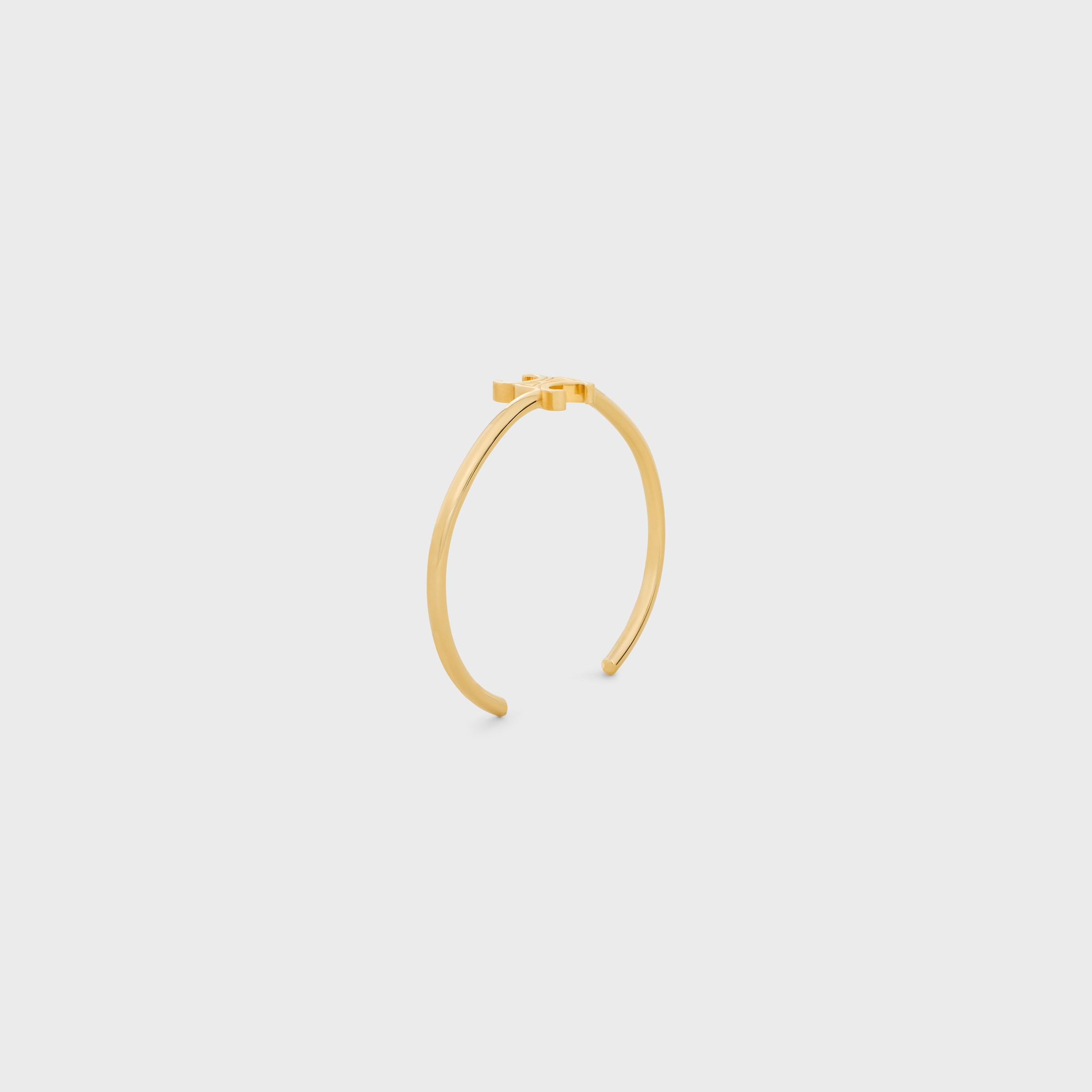 Triomphe Asymmetric Cuff in Brass with Gold Finish - 2