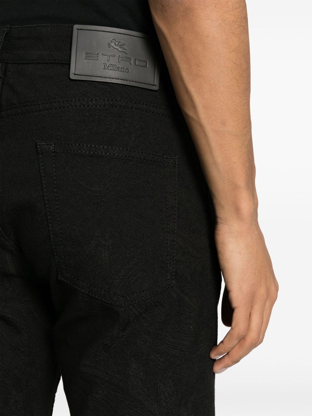 jacquard slim-fit jeans - 5