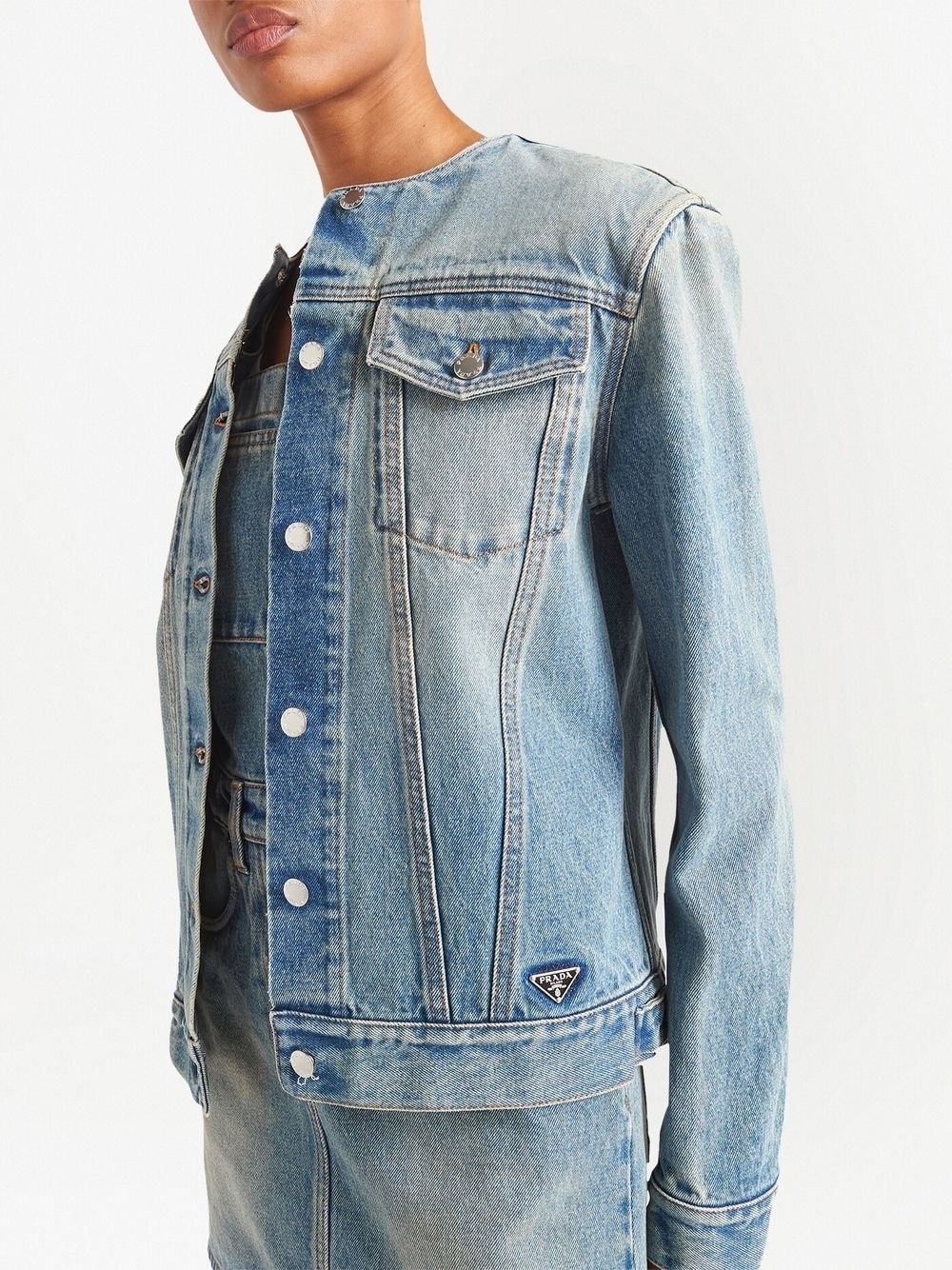 denim blouson jacket - 4