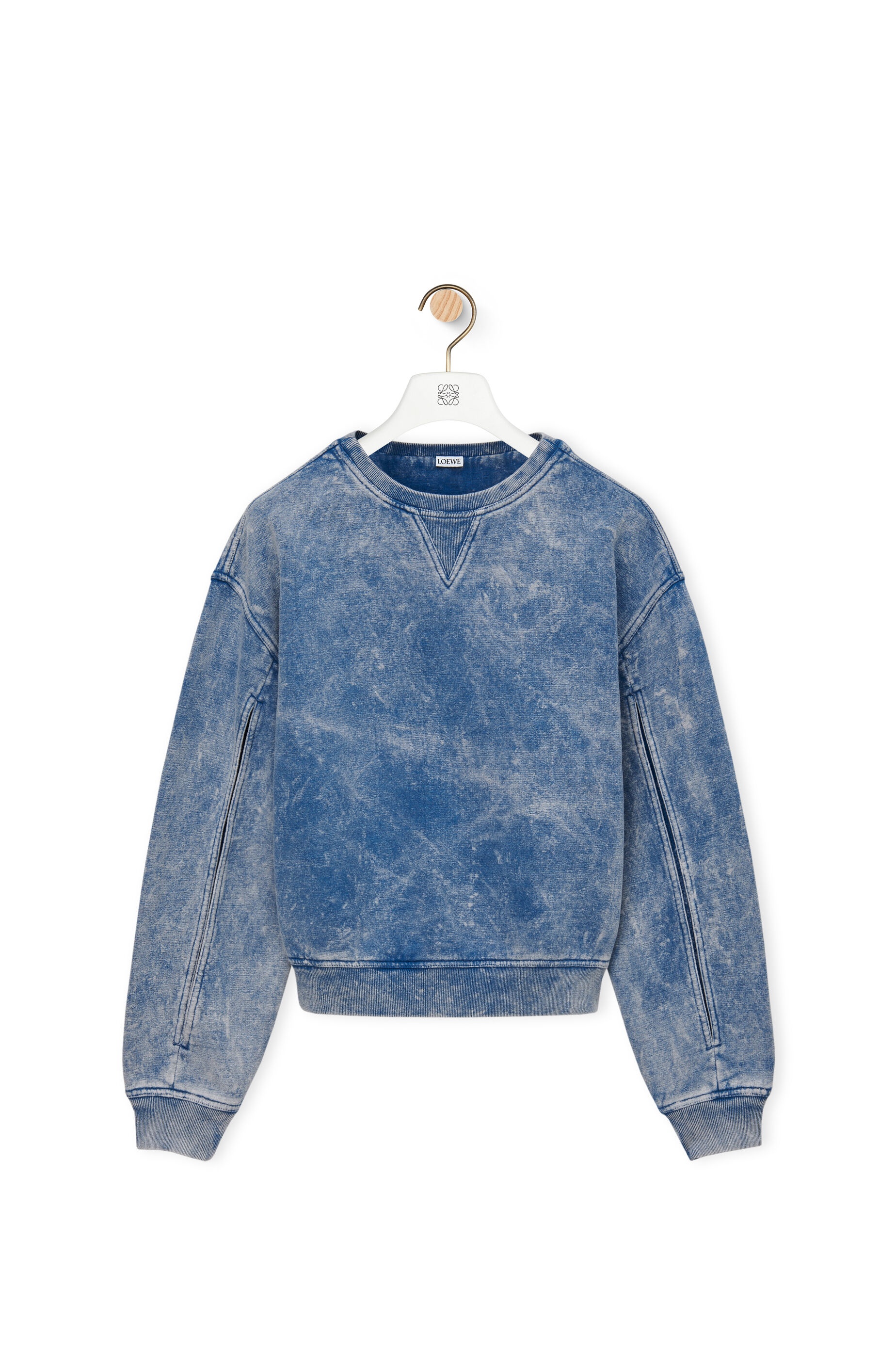 Elongated sweatshirt in cotton fleece - 1