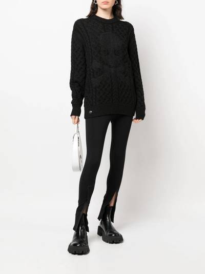 PHILIPP PLEIN embossed skull wool jumper outlook