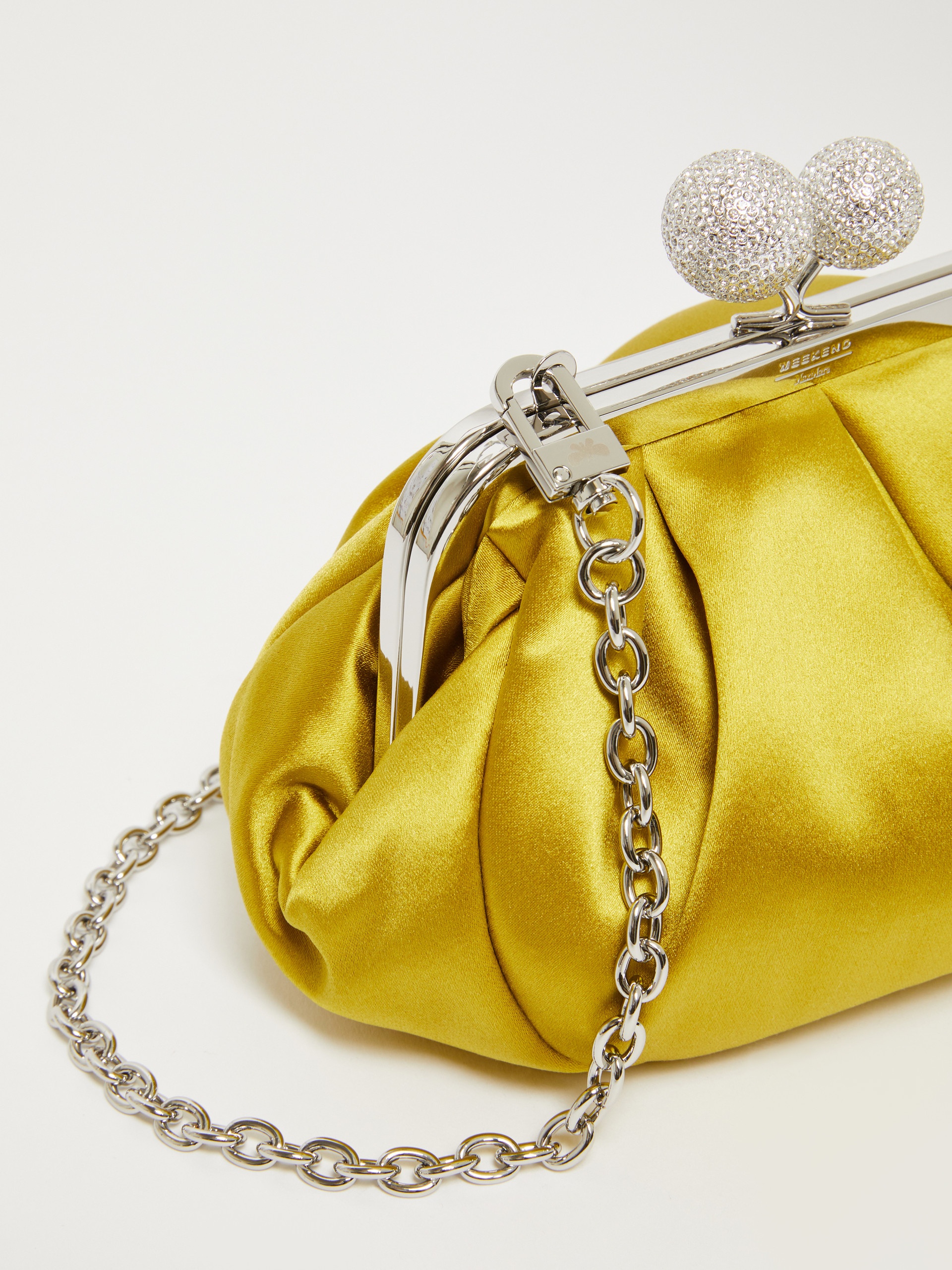 EMMY Small satin Pasticcino Bag with rhinestones - 4