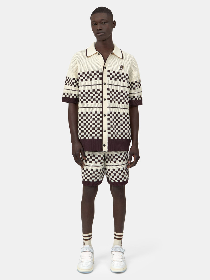 AMIRI CHECKERED MESH SHORT outlook