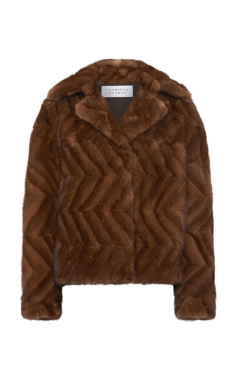 Torstein Coat in Mahogany Recycled Mink Fur 1