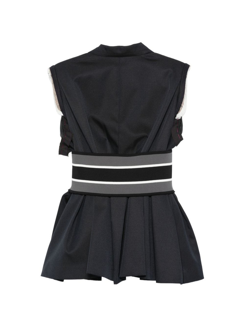 Kolor frayed-edge ribbed-waist gilet outlook