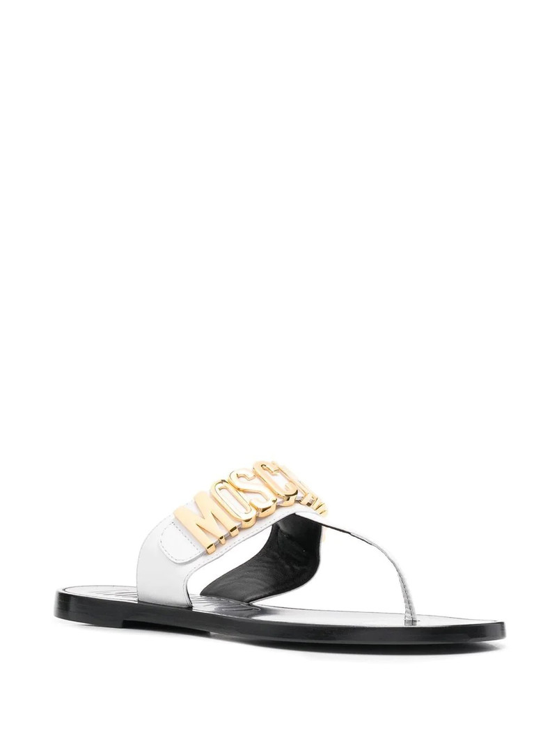 Moschino logo-lettering flip-flops outlook