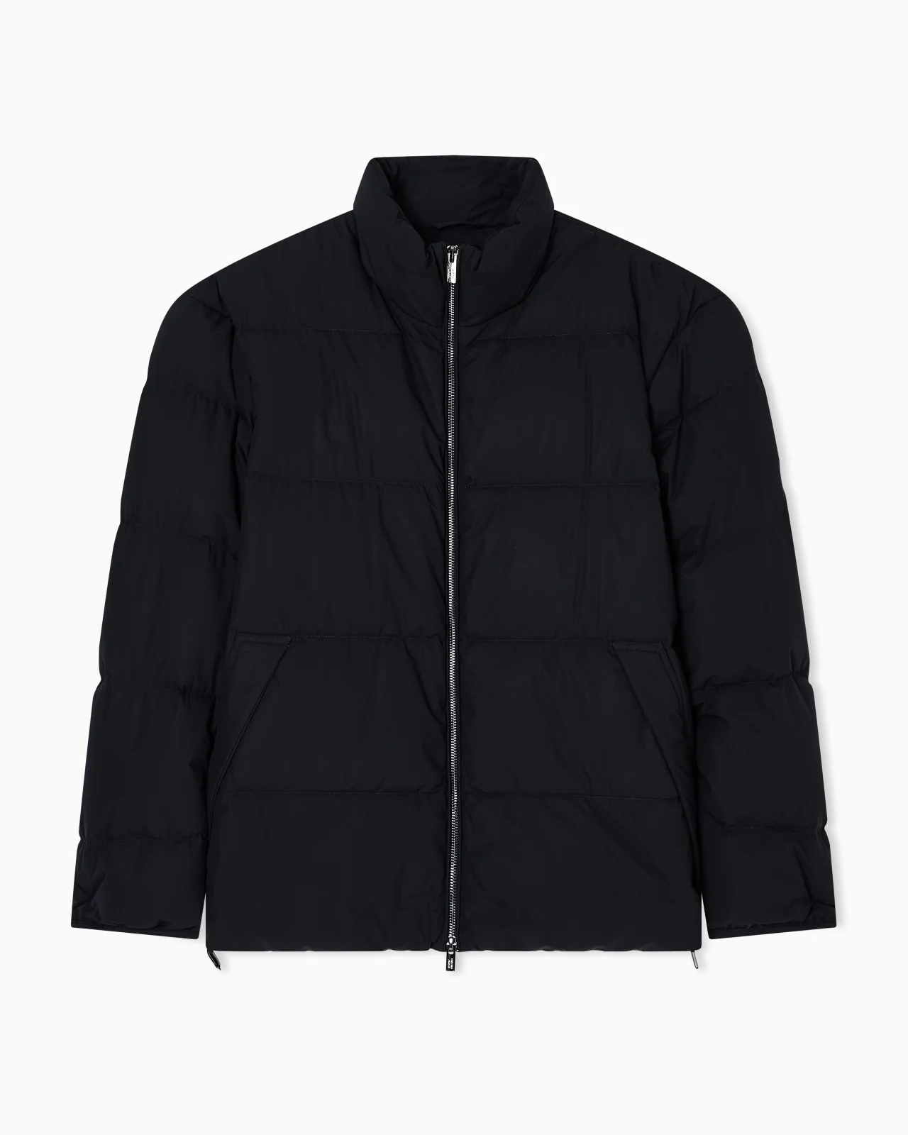 Quilted nylon, full-zip puffer jacket - 1