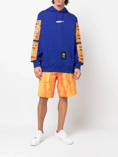 MSGM logo-print drawstring hoodie outlook