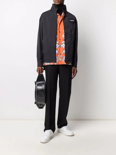 Valentino Garden floral-appliqué jacket outlook