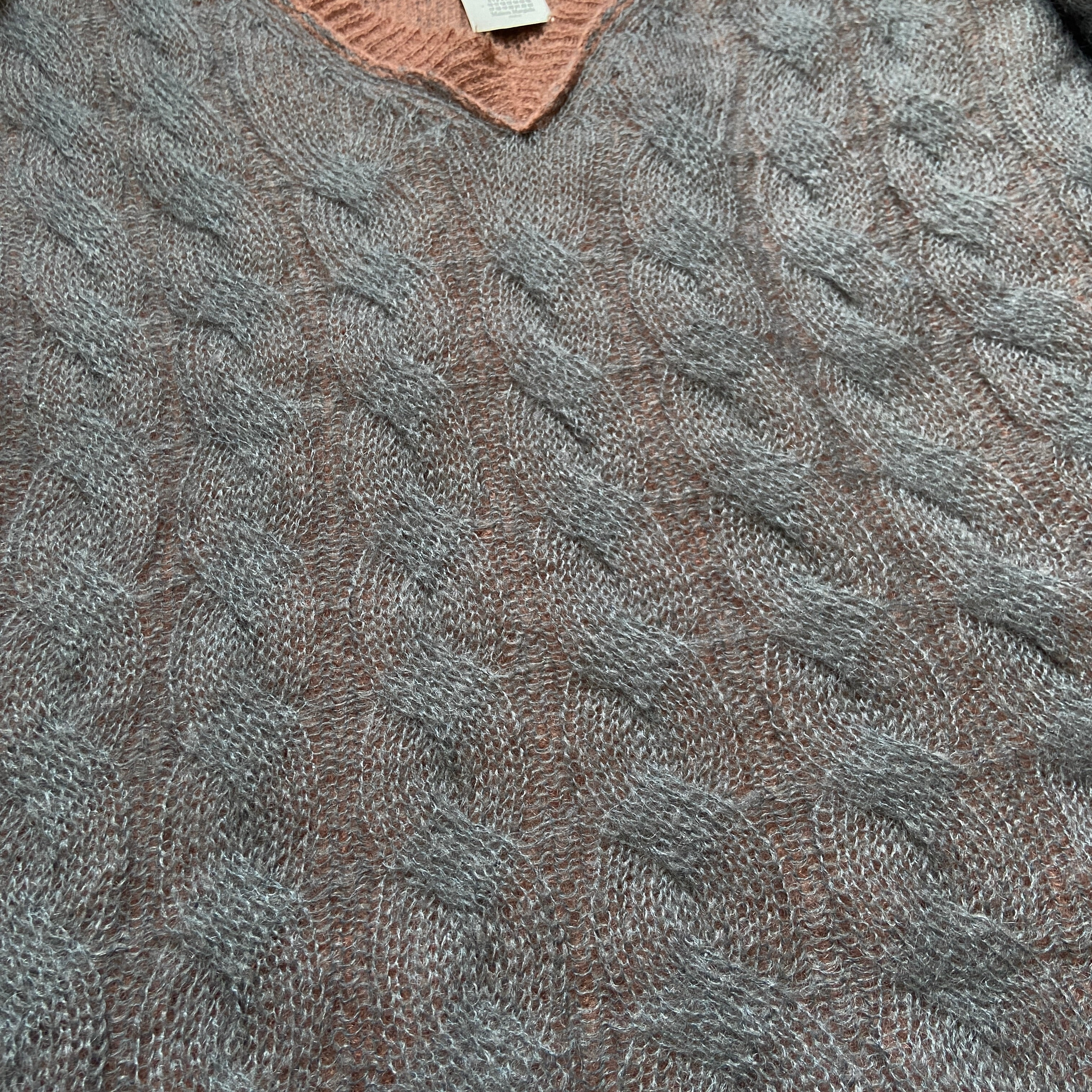 Maison Margiela FW17 oversized double mohair grunge open knit sweater - 7