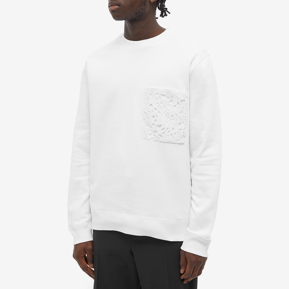 Valentino Macrame Pocket Back Logo Crew Sweat - 4