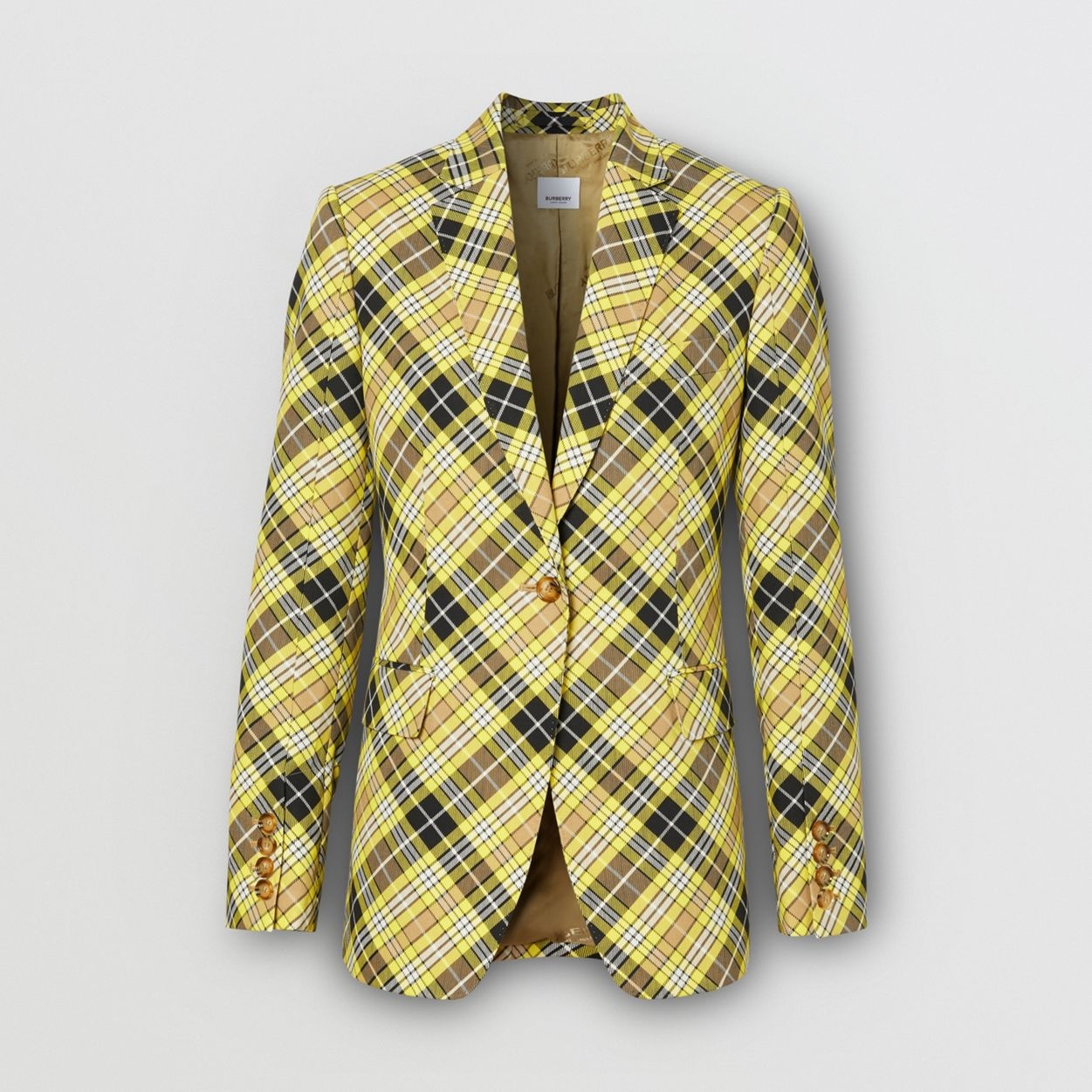 Check Technical Wool Tailored Jacket - 2