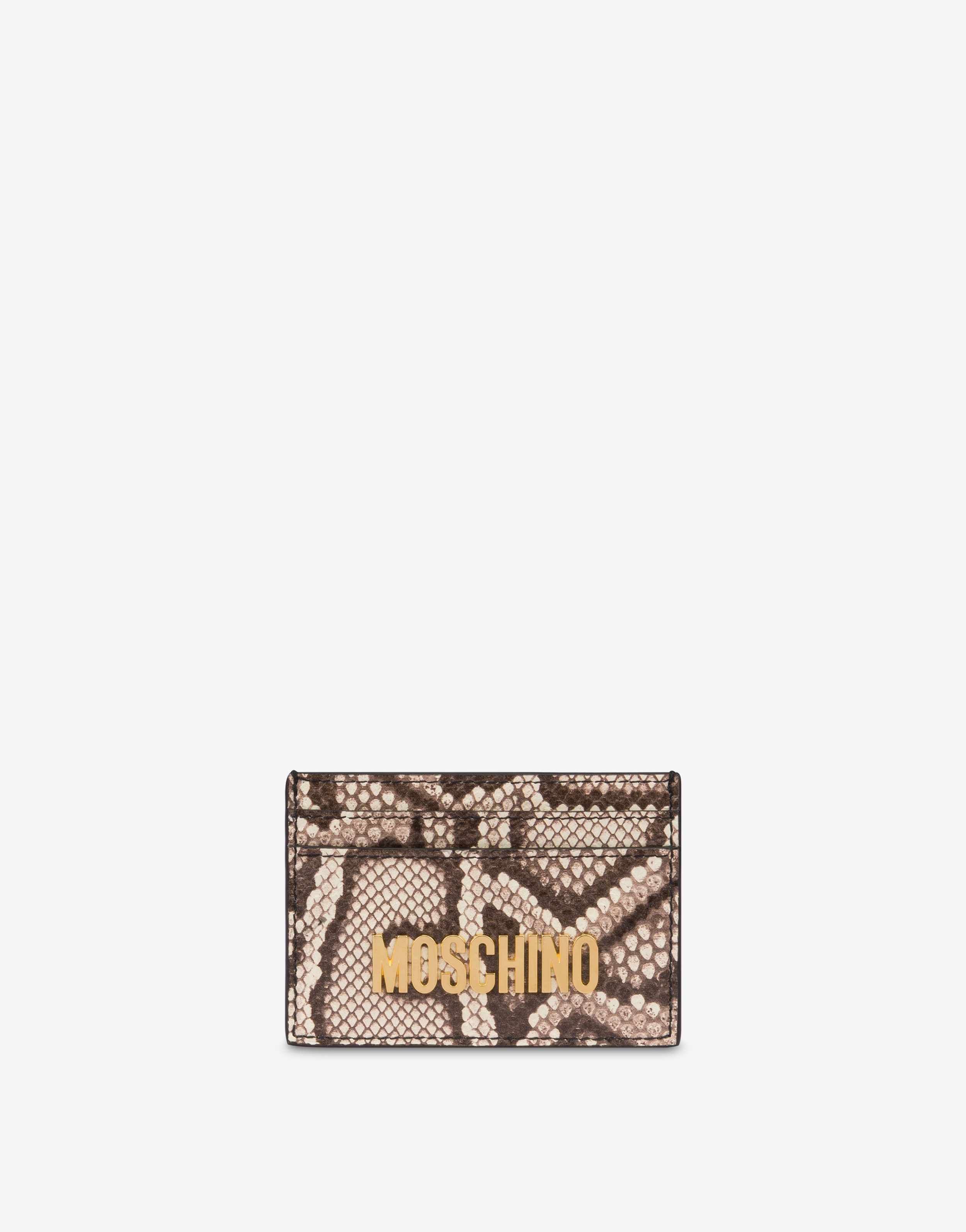 LETTERING LOGO PYTHON-PRINT CARD HOLDER - 1