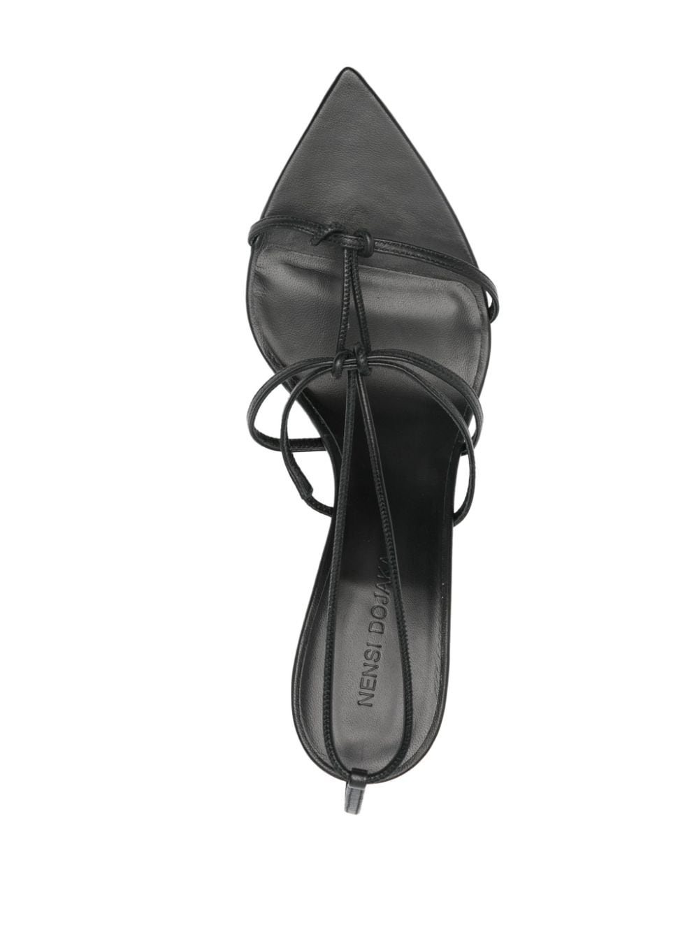 100mm leather sandals - 4