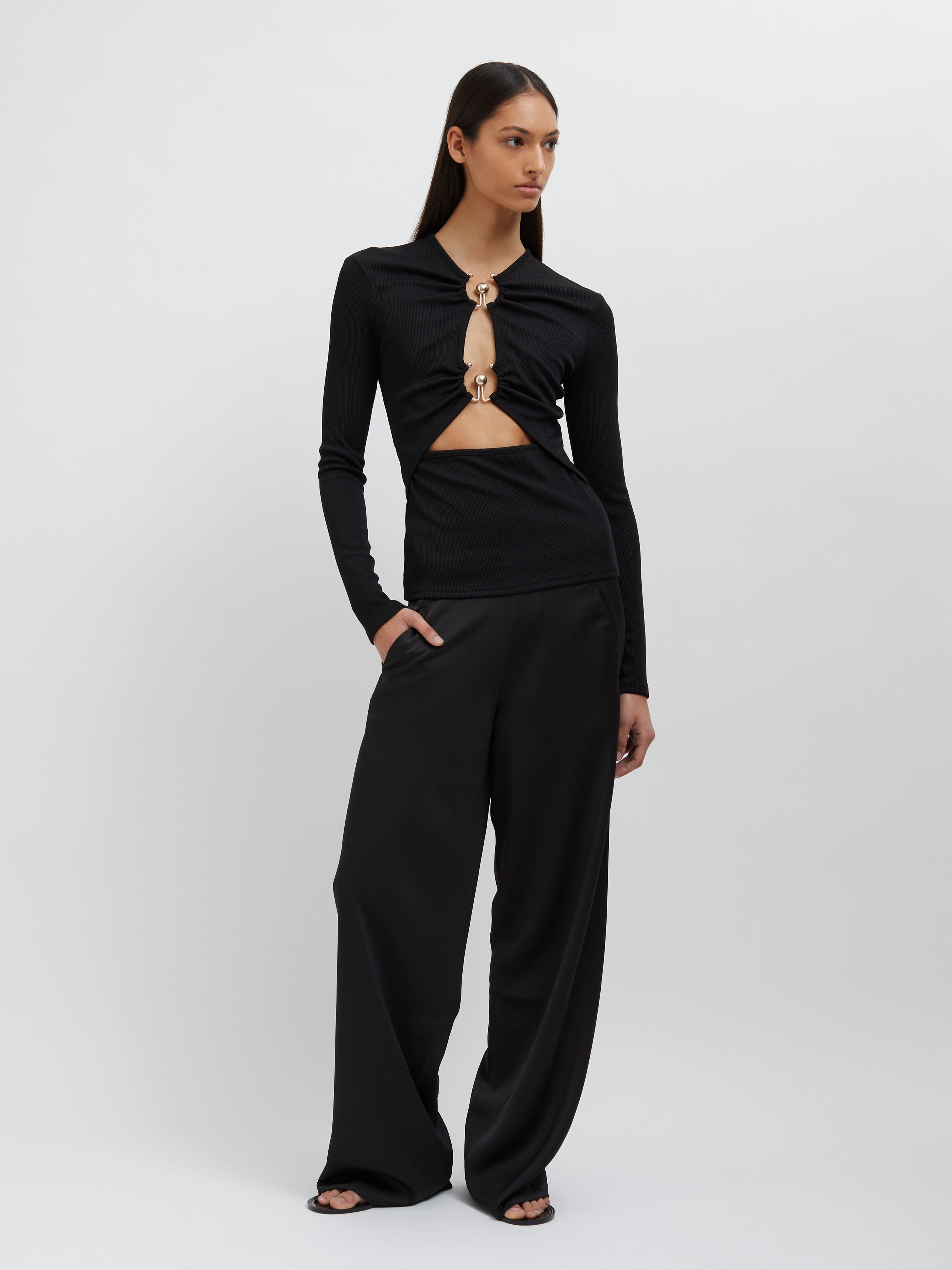 Orbit Ruched Long Sleeve Top - 6