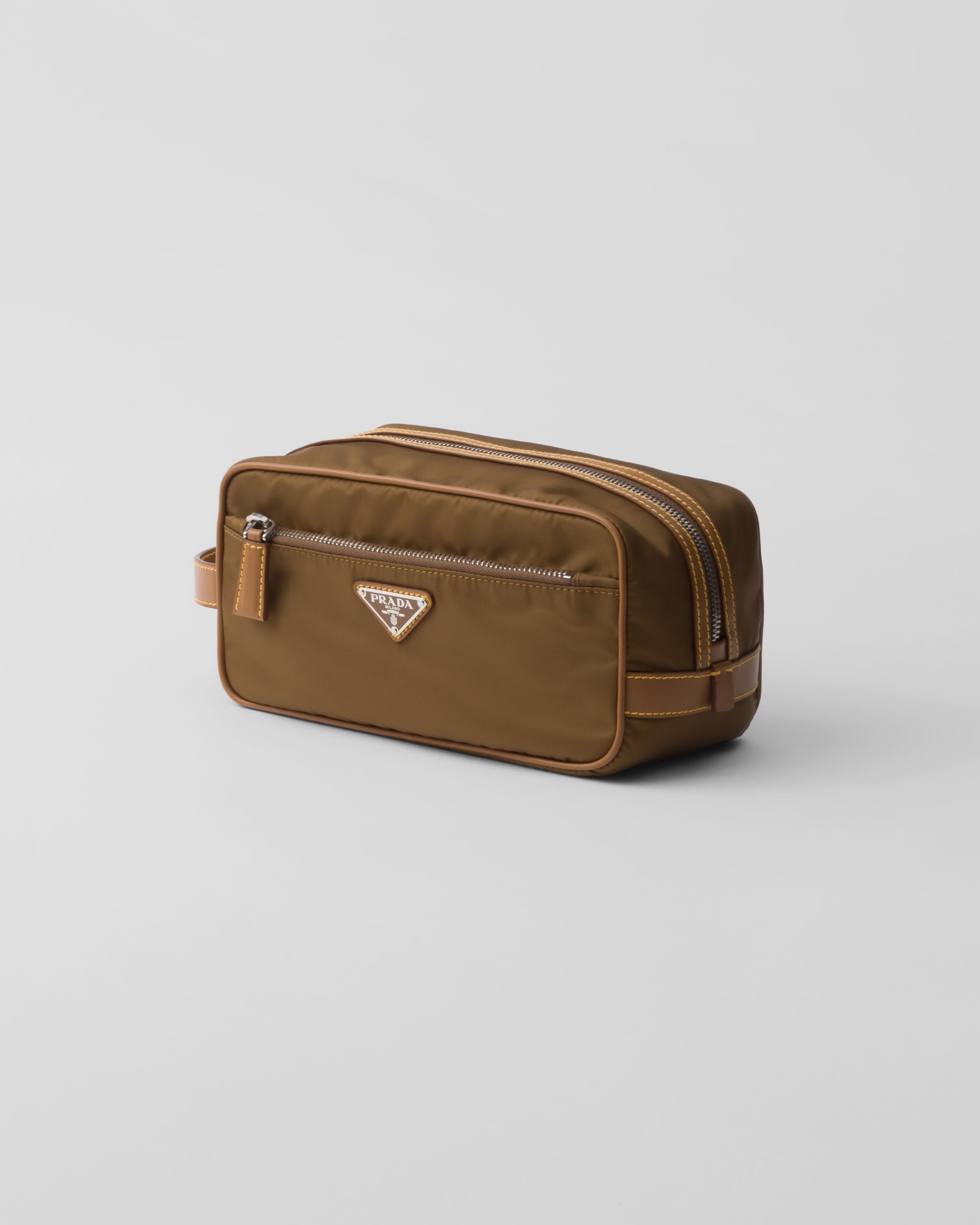 Re-Nylon and leather pouch - 2