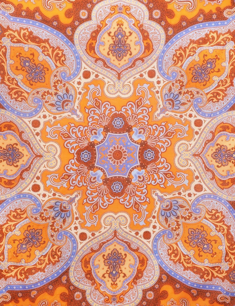 SILK COTTON SQUARE SCARF 4