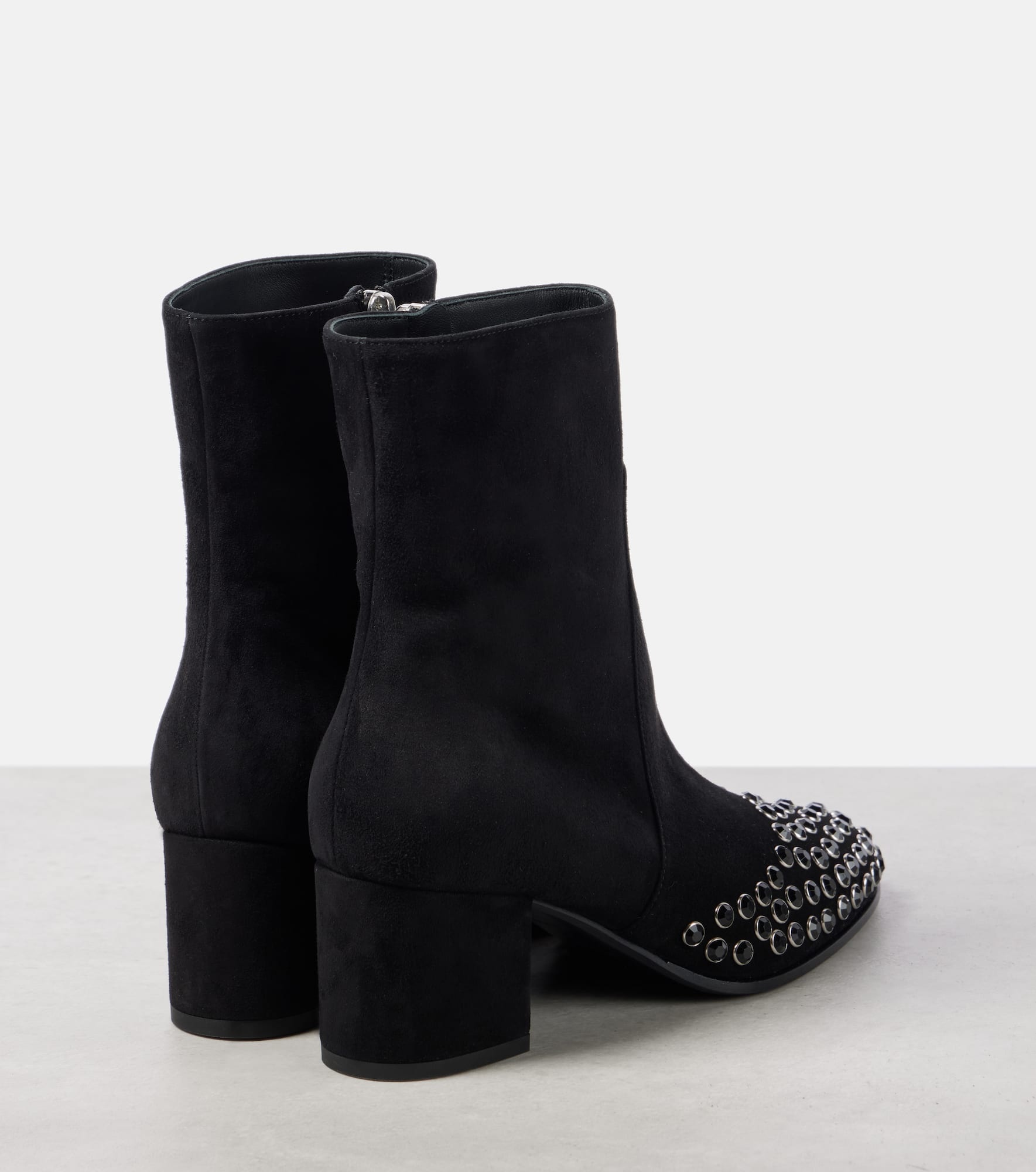 Embellished suede ankle boots - 2