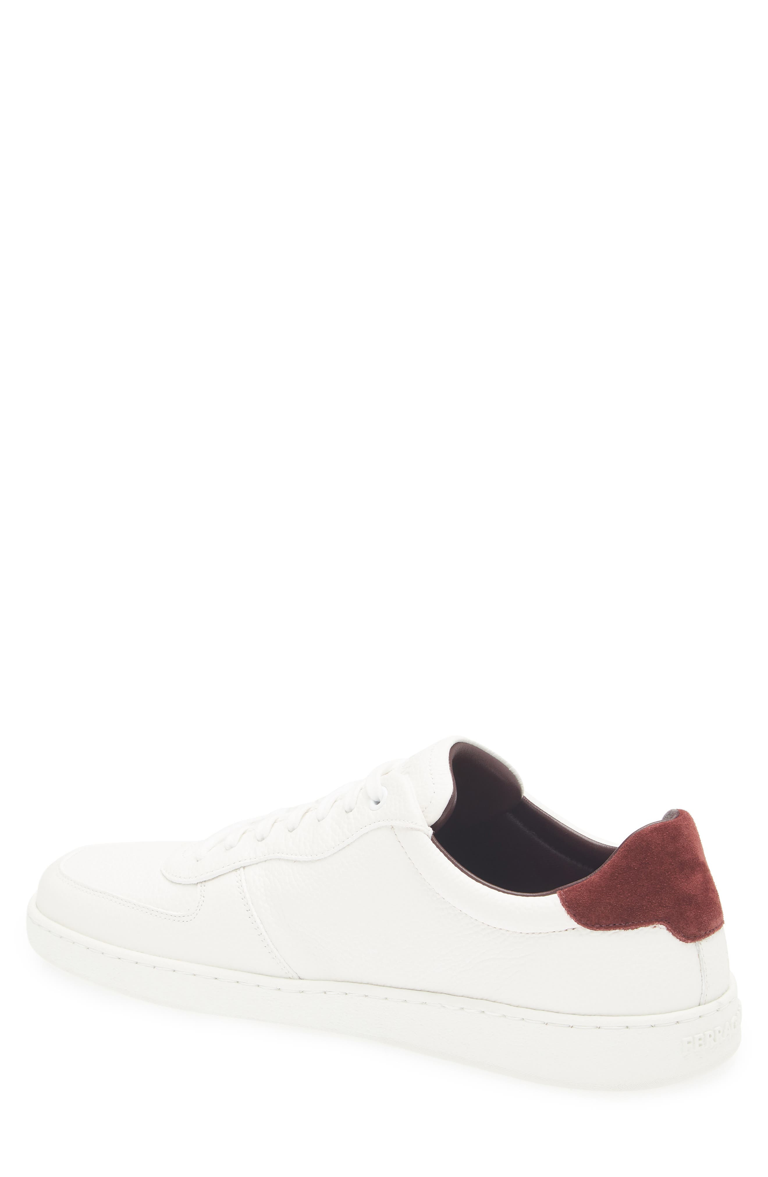 FERRAGAMO Adam Low Top Sneaker in Bianco Ottico Cordovan at Nordstrom - 2