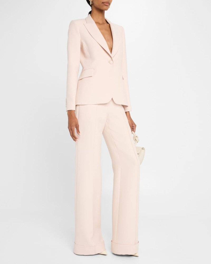 ADAM LIPPES Deeda Flared Silk Wool Pants outlook