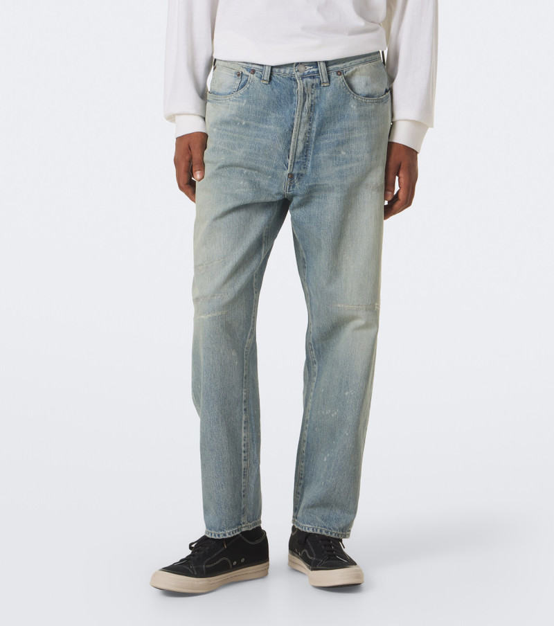 No. 37 distressed straight jeans 3