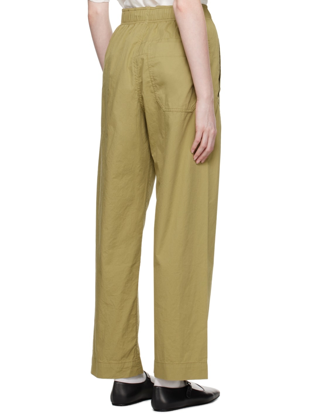 Khaki Wide-Leg Lounge Pants - 3