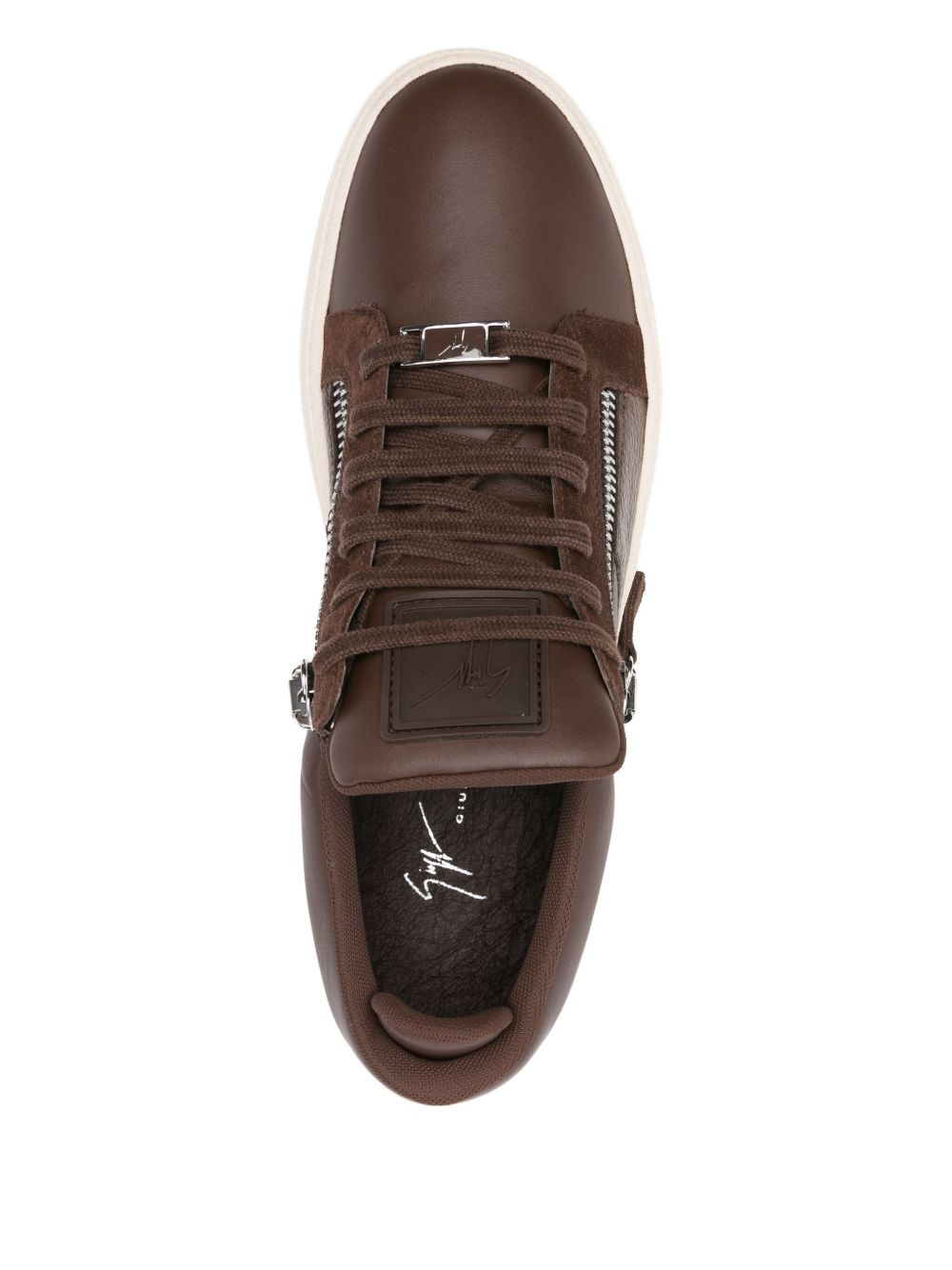 zip-detail sneakers - 4