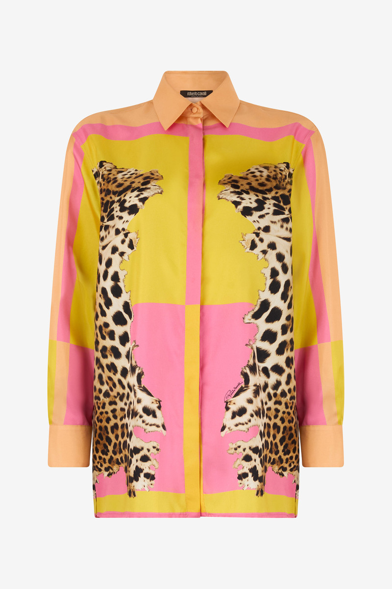 Silk Shirt with Pop Horse Print 1