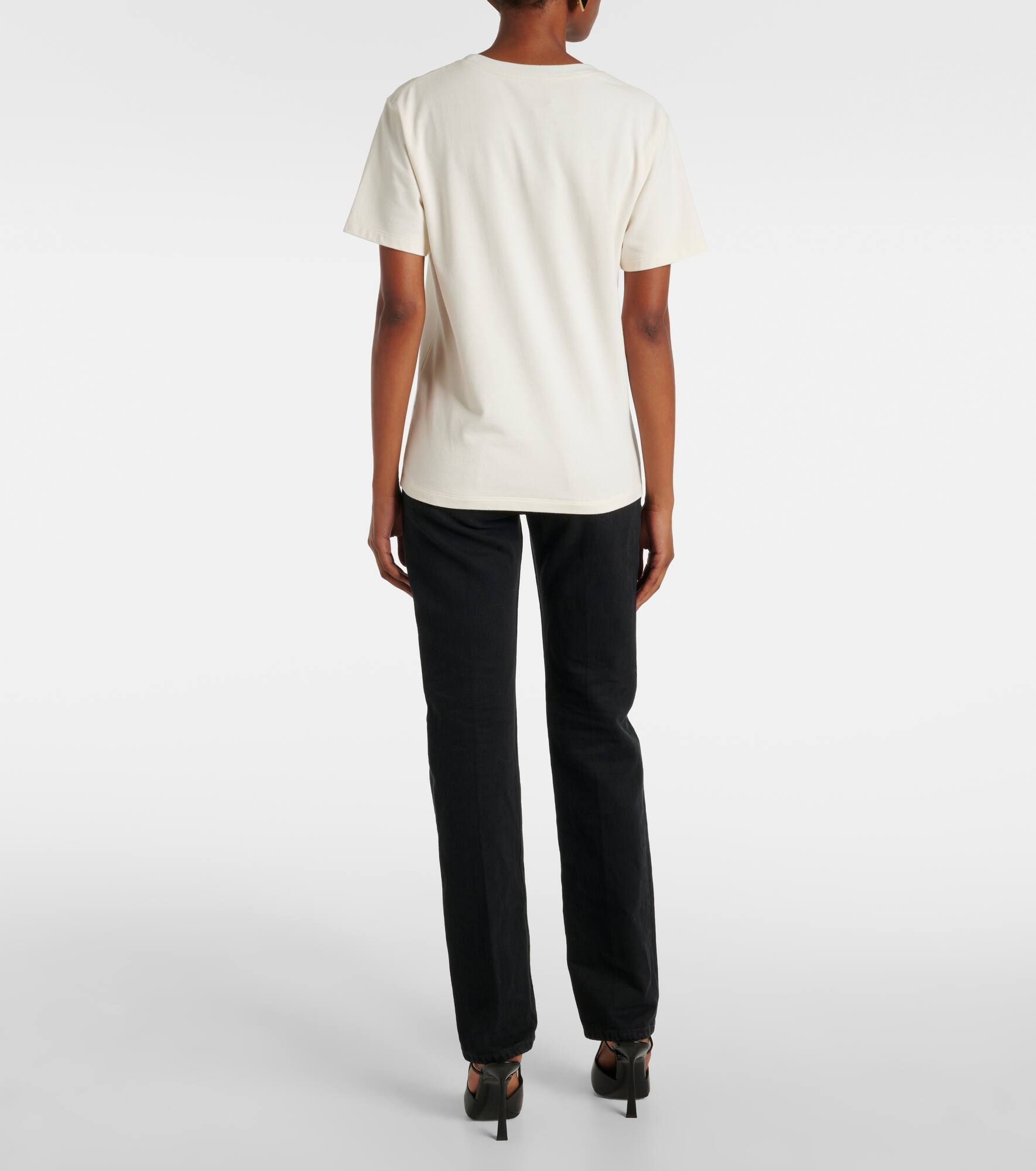 Cotton-blend jersey T-shirt - 3