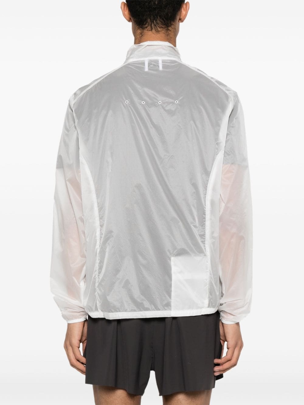 logo-print sheer jacket - 4